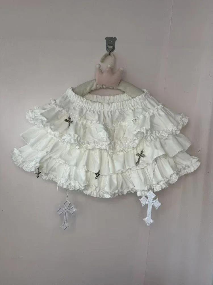 Summer Gothic Y2k Elastic Waist Cross Short Skirt Women High Street Chic Thin Hot Girl Skirts Female Aesthetic New Punk Outfits S білий
Summer Gothic Y2k Elastic Waist Cross Short Skirt Women High Street Chic Thin Hot Girl Skirts Female Aesthetic New Punk Outfits S білий