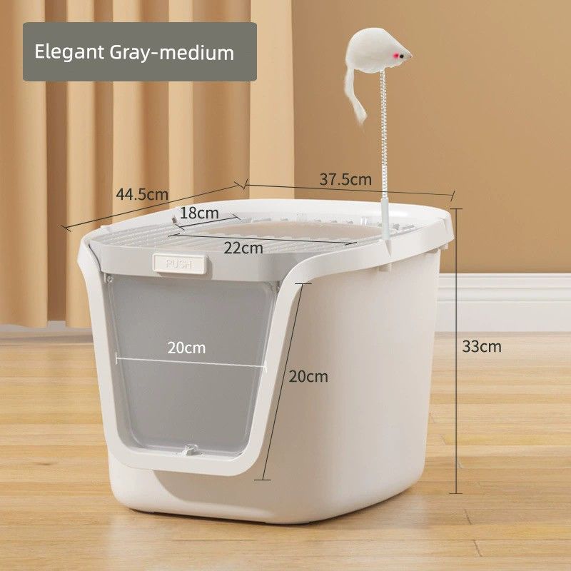 Litter Box Fully Enclosed Oversized Cat Toilet Deodorant Anti-External Base Top-in Pet Supplies Muppet Siam British Shorthair Medium Gray
Litter Box Fully Enclosed Oversized Cat Toilet Deodorant Anti-External Base Top-in Pet Supplies Muppet Siam British Shorthair Medium Gray