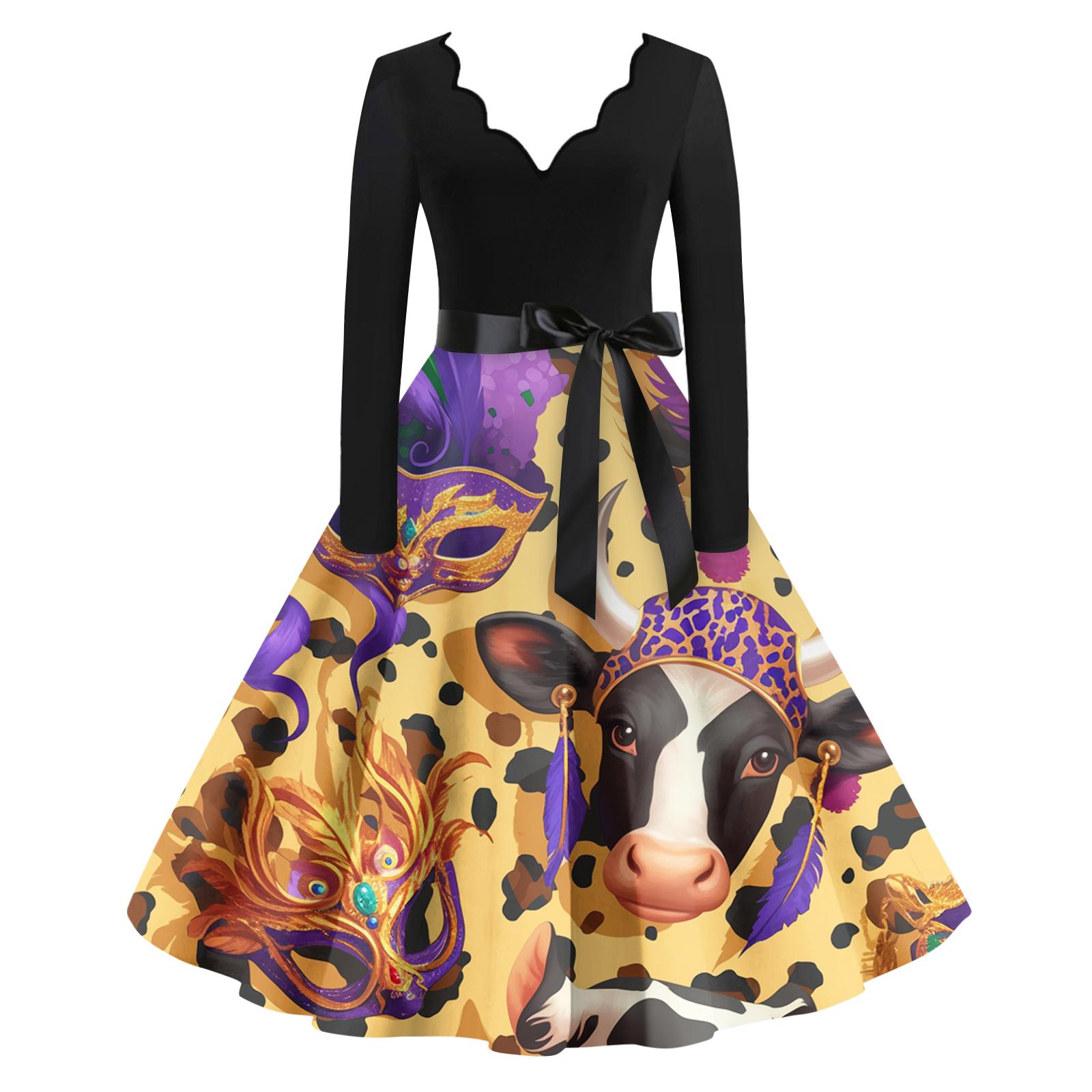 Женское повседневное модное платье с V-образным вырезом и длинным рукавом с принтом в винтажном стиле XL
Женское повседневное модное платье с V-образным вырезом и длинным рукавом с принтом в винтажном стиле XL