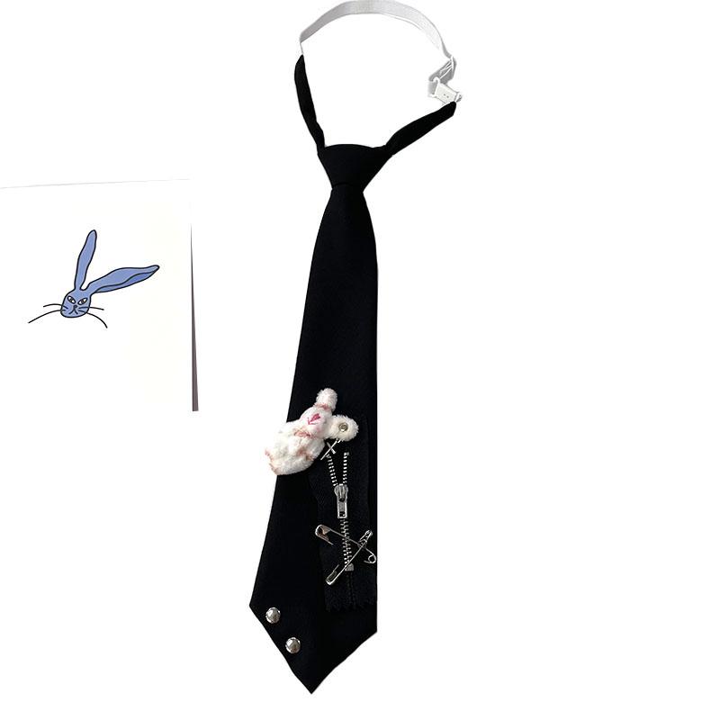 Handmade no-hit black rabbit cute neck tie girl punk small ties unique personality creative rivets neck tie
Handmade no-hit black rabbit cute neck tie girl punk small ties unique personality creative rivets neck tie