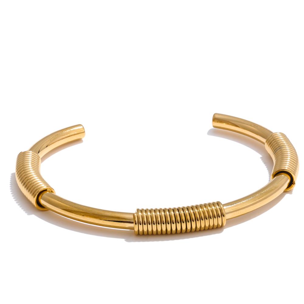 Yhpup 57mm 18K Plated Stainless Steel Round Cuff Bracelet Bangle Texture Metal Waterproof Stylish Unique Jewelry 2025
Yhpup 57mm 18K Plated Stainless Steel Round Cuff Bracelet Bangle Texture Metal Waterproof Stylish Unique Jewelry 2025