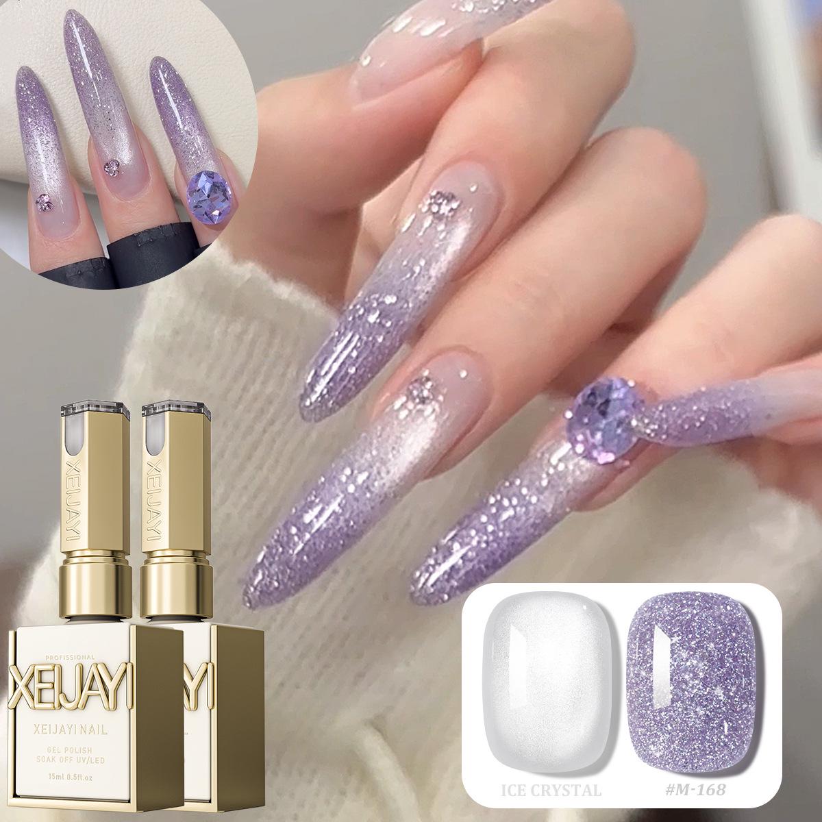 Reflective Dreamy Light Cat Eye Gel Nail Art Set with Crushed Diamond & Ice Crystal Beads 2025
Reflective Dreamy Light Cat Eye Gel Nail Art Set with Crushed Diamond & Ice Crystal Beads 2025