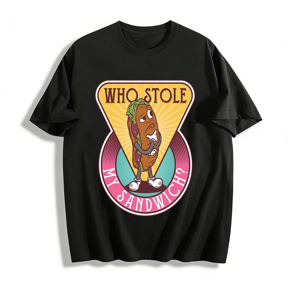 Who Stole My Sandwich Retro Graphic Casual Top Pure cotton T-shirt XXS
Who Stole My Sandwich Retro Graphic Casual Top Pure cotton T-shirt XXS