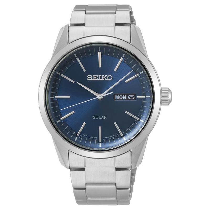 SEIKO 100 meters waterproof solar Quartz Steel Strap 40mm men s watch blue dial SNE525
SEIKO 100 meters waterproof solar Quartz Steel Strap 40mm men s watch blue dial SNE525