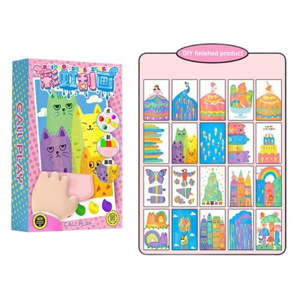 Squeegee Art Kids Paint Kit Color Scratch Painting Set DIY Rainbow Scratch Art Boys Girls Birthday Christmas Gifts
Squeegee Art Kids Paint Kit Color Scratch Painting Set DIY Rainbow Scratch Art Boys Girls Birthday Christmas Gifts