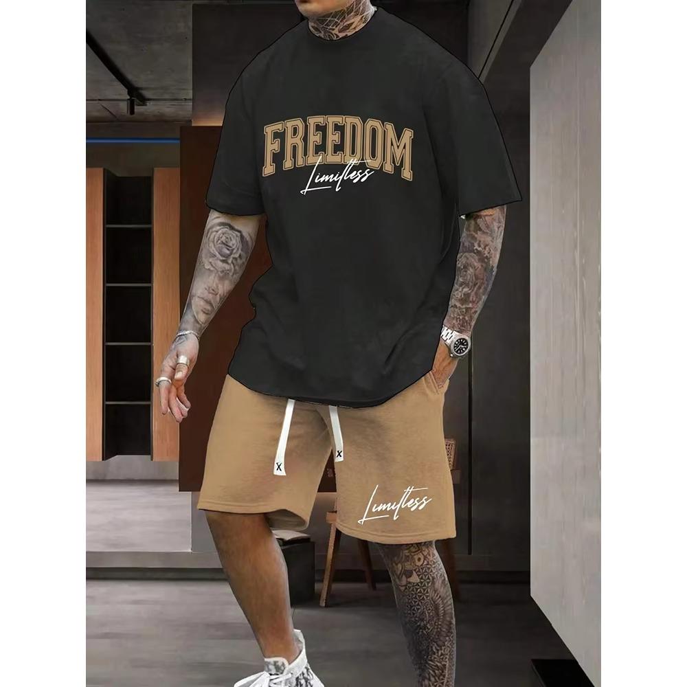Men s Summer Casual Breathable Short-sleeved Street Loose T-shirt Shorts Two-piece Men s Outdoor Vacation Sports Fashion Suit 6XL
Men s Summer Casual Breathable Short-sleeved Street Loose T-shirt Shorts Two-piece Men s Outdoor Vacation Sports Fashion Suit 6XL
