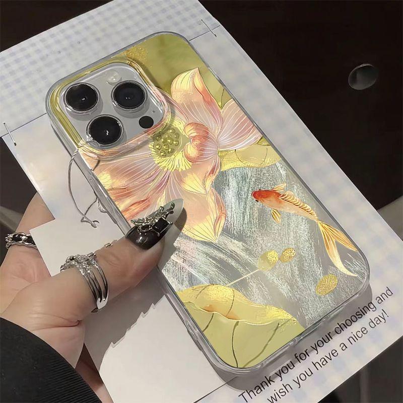 Golden Lotus Koi Fish Water Ripple Clear Phone Case for iPhone 17 16 15 14 13 12 11 16E Series Pro Max Plus iphone 13
Golden Lotus Koi Fish Water Ripple Clear Phone Case for iPhone 17 16 15 14 13 12 11 16E Series Pro Max Plus iphone 13