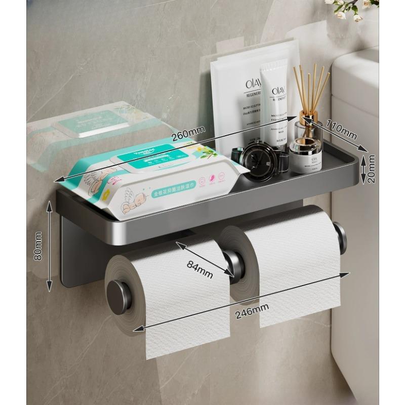 1pcs Wall-Mounted Bathroom Tissue Holder Aluminum Toilet Paper Shelf with Waterproof Bath Organizer for Home/Commercial Use серый
1pcs Wall-Mounted Bathroom Tissue Holder Aluminum Toilet Paper Shelf with Waterproof Bath Organizer for Home/Commercial Use серый