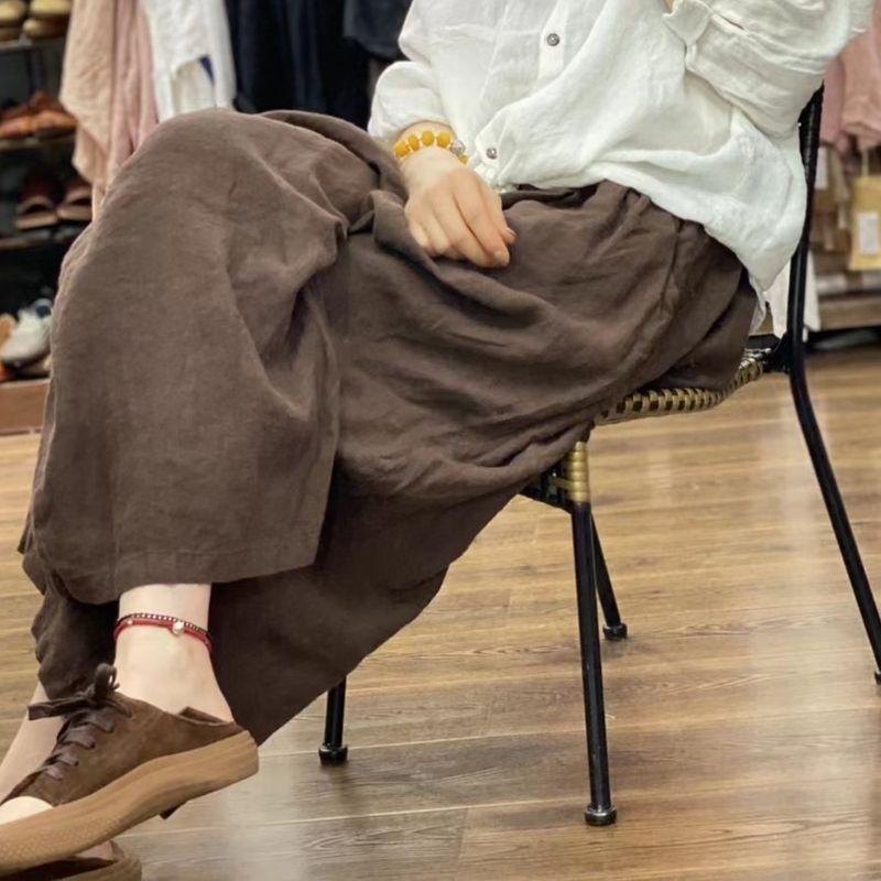 Versatile Linen Wide-leg Pants in Summer New Product Waist Contrast Color Splicing and Comfortable Thread Pants L білий
Versatile Linen Wide-leg Pants in Summer New Product Waist Contrast Color Splicing and Comfortable Thread Pants L білий
