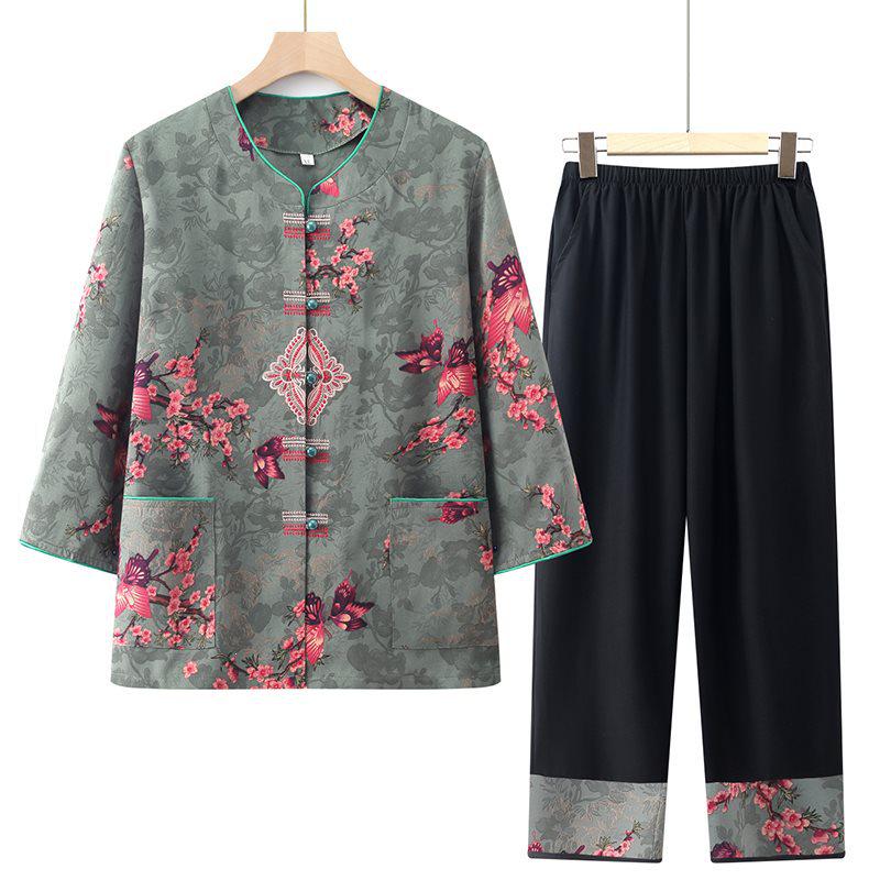 Elderly Women s Summer Two-Piece: Loose, Short-Sleeve Top for Middle-Aged Women, Grandma s Comfortable Shirt 5XL (approx. 72-80 kg)
Elderly Women s Summer Two-Piece: Loose, Short-Sleeve Top for Middle-Aged Women, Grandma s Comfortable Shirt 5XL (approx. 72-80 kg)