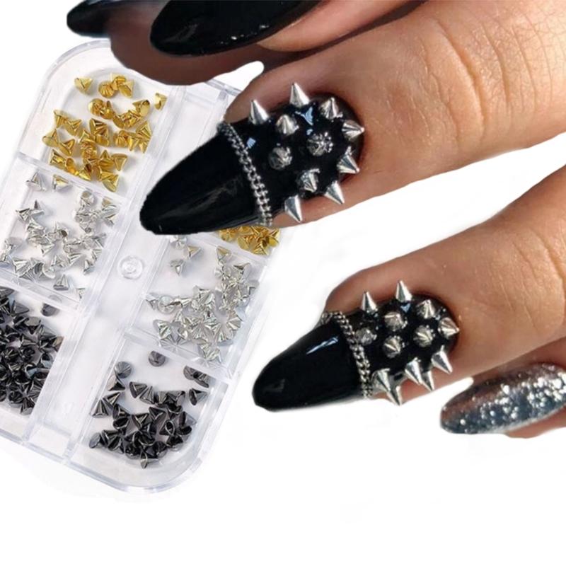 Набор из 6 металлических страз для нейл-арта в уникальном стиле, различных форм, смелые готические украшения для DIY маникюрных дизайнов
Набор из 6 металлических страз для нейл-арта в уникальном стиле, различных форм, смелые готические украшения для DIY маникюрных дизайнов