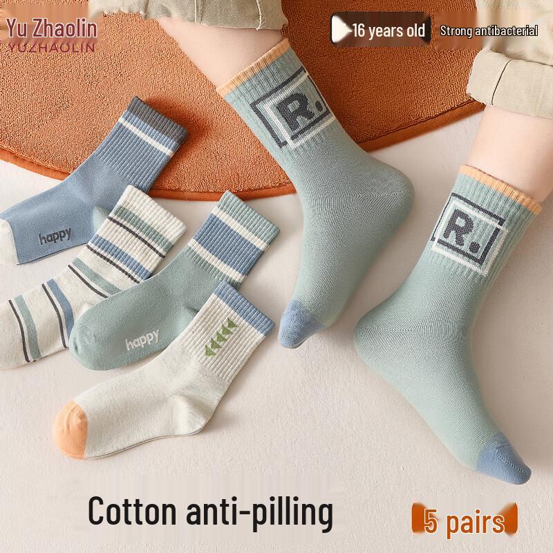 Yuzhaolin Kids Seamless Cotton Mid-Calf Socks (5 Pairs) Ages 12+ (Foot Length 24-27cm)
Yuzhaolin Kids Seamless Cotton Mid-Calf Socks (5 Pairs) Ages 12+ (Foot Length 24-27cm)