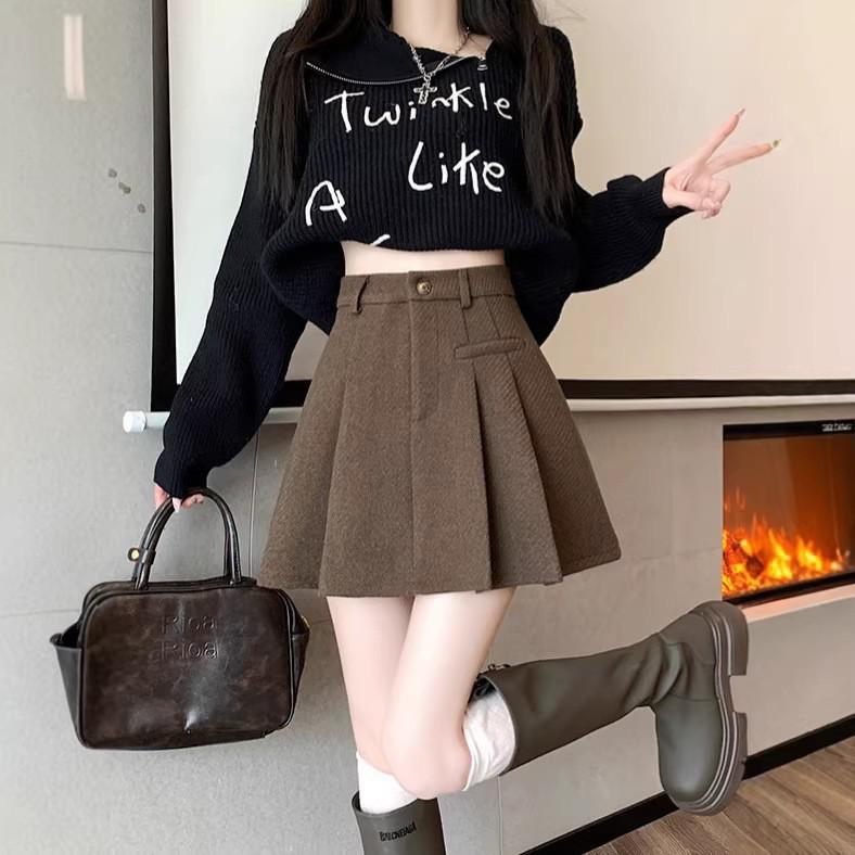 Women s Korean Style Wool Pleated High-Waist A-Line Mini Skirt - Autumn/Winter Casual and Hip-Hugging Design XL кавовий
Women s Korean Style Wool Pleated High-Waist A-Line Mini Skirt - Autumn/Winter Casual and Hip-Hugging Design XL кавовий