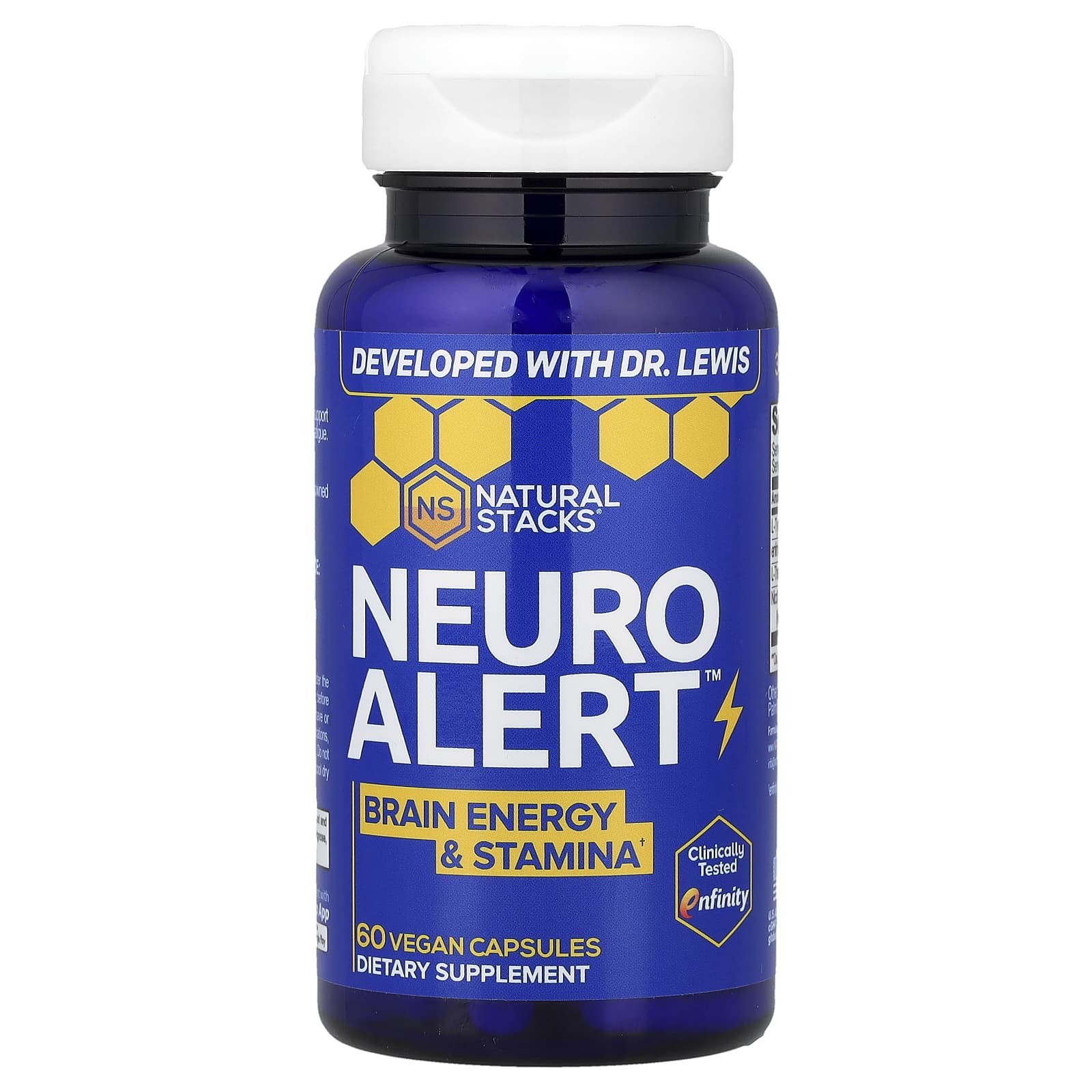 Natural Stacks, NeuroAlert™, 60 Vegan Capsules
Natural Stacks, NeuroAlert™, 60 Vegan Capsules