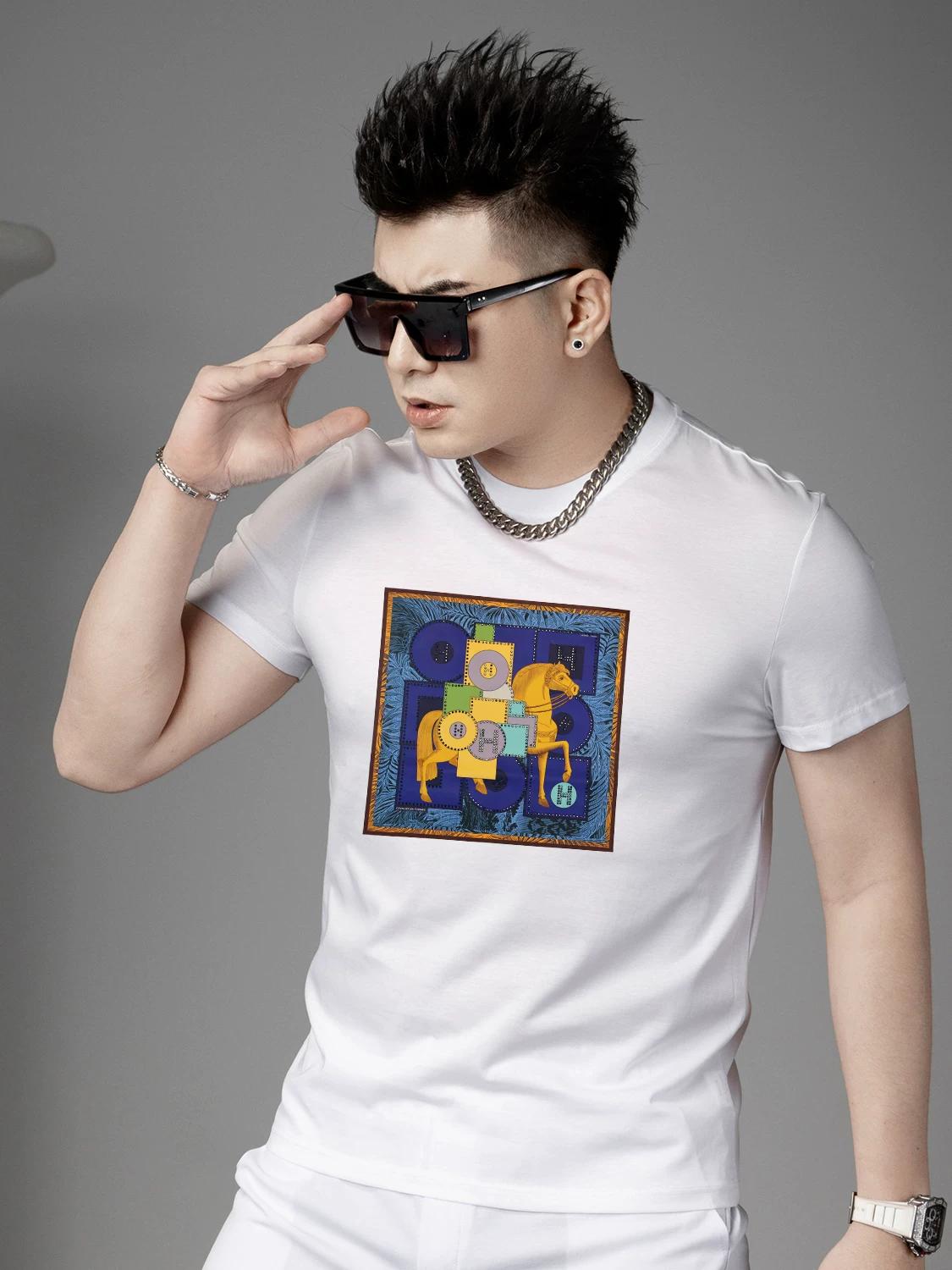 European Station 2025 Summer New Trend Horse Print Short Sleeve T-Shirt Men s Casual Top Half-Sleeve Tee Shirt L чёрный
European Station 2025 Summer New Trend Horse Print Short Sleeve T-Shirt Men s Casual Top Half-Sleeve Tee Shirt L чёрный