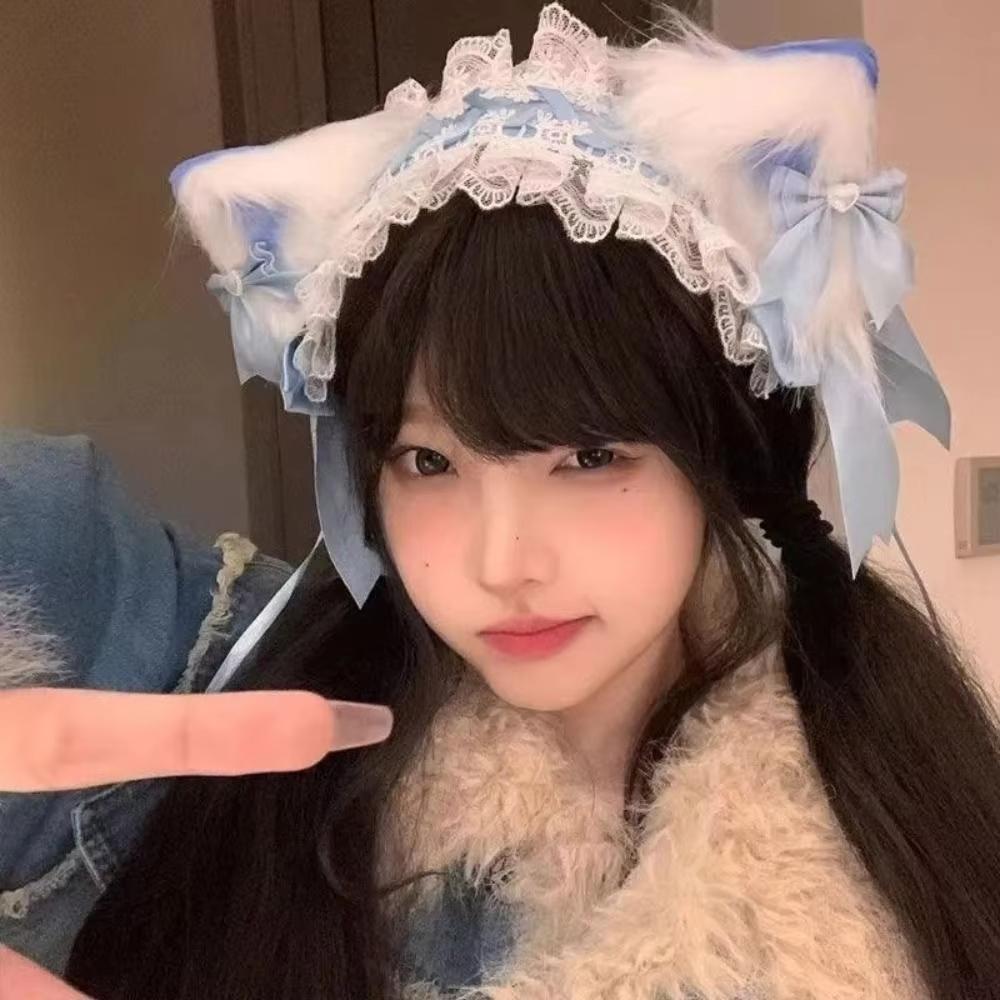 Kawaii Ruffled Headband Ribbon Bow Masquerade Headpiece Sweet Lolita Lace Headband for Women Girls світло-синій колір
Kawaii Ruffled Headband Ribbon Bow Masquerade Headpiece Sweet Lolita Lace Headband for Women Girls світло-синій колір