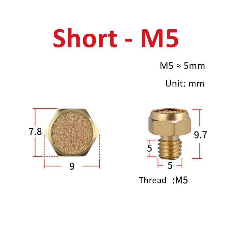 Pneumatic Exhaust Muffler Silencer M5 1/8 1/4 3/8 1/2 3/4 BSP Male Thread For Air Noise Brass Adjustable Long Short BSL SLM SLL 1PCS
Pneumatic Exhaust Muffler Silencer M5 1/8 1/4 3/8 1/2 3/4 BSP Male Thread For Air Noise Brass Adjustable Long Short BSL SLM SLL 1PCS