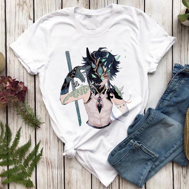 Жіноча футболка Genshin Impact Xiao Clothes Lady Casual Short Sleeve Fashion Summer T-Shirt Біла чорна жіноча футболка з графікою S
Жіноча футболка Genshin Impact Xiao Clothes Lady Casual Short Sleeve Fashion Summer T-Shirt Біла чорна жіноча футболка з графікою S