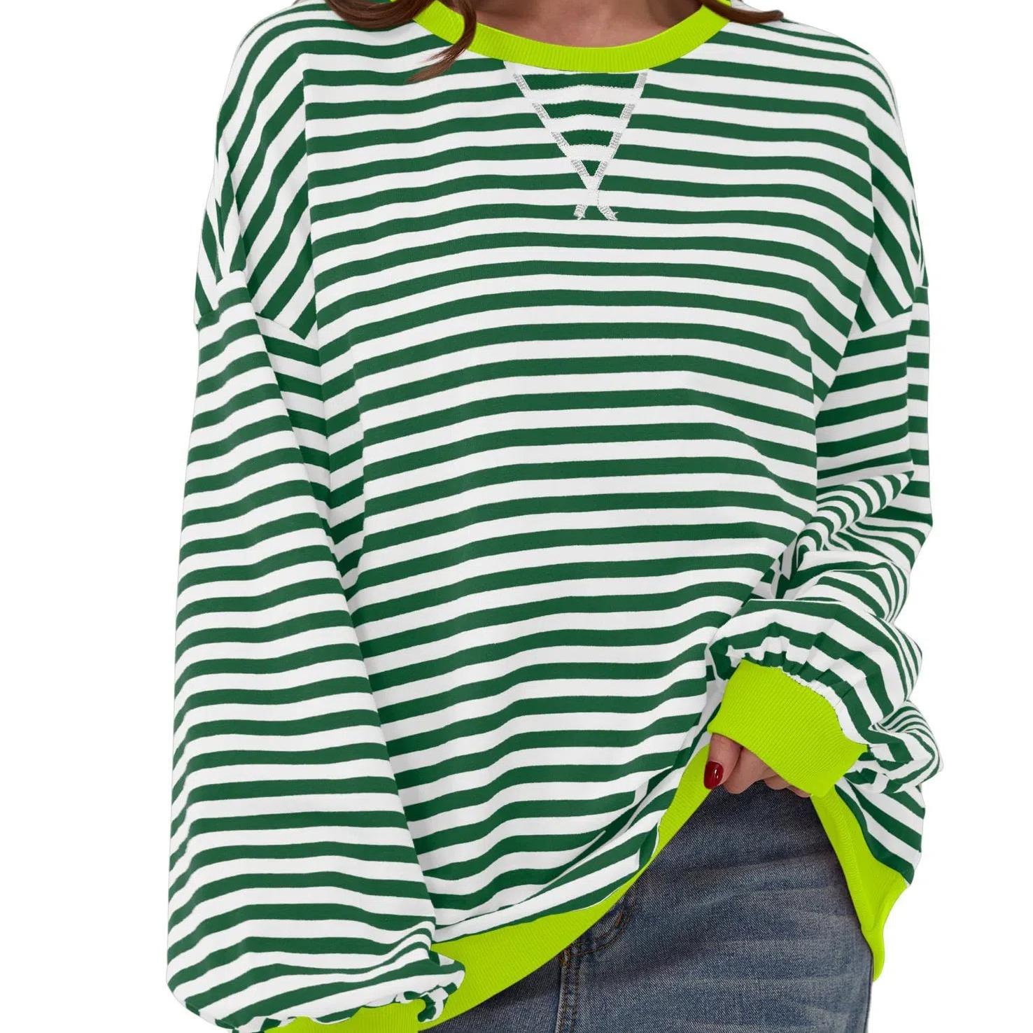 Oversized Sweatshirt for Women Spring Crew Neck Striped Long Sleeve Shirts Hoodies Preppy Top Y2K Outfits Casual Round Neck Pullover T-Shirt S зелёный
Oversized Sweatshirt for Women Spring Crew Neck Striped Long Sleeve Shirts Hoodies Preppy Top Y2K Outfits Casual Round Neck Pullover T-Shirt S зелёный