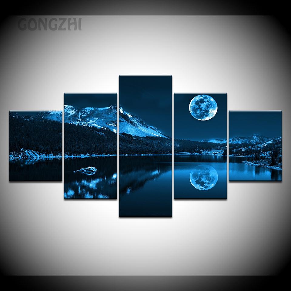 Современное украшение для дома, настенный художественный постер, модульная картина из пяти частей, абстрактная синяя ночная сцена, лунная картина на холсте высокой четкости 20x35cm*2 20x45cm*2 20x55cm*1
Современное украшение для дома, настенный художественный постер, модульная картина из пяти частей, абстрактная синяя ночная сцена, лунная картина на холсте высокой четкости 20x35cm*2 20x45cm*2 20x55cm*1