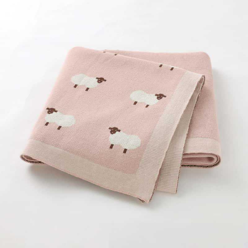 Pure Cotton Knit Baby Blanket - Cartoon Sheep Design, Windproof Swaddle 120*150
Pure Cotton Knit Baby Blanket - Cartoon Sheep Design, Windproof Swaddle 120*150