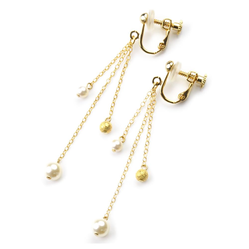 Crystal pearl gold snowball dangling earrings for metal allergy compatible & women,
Crystal pearl gold snowball dangling earrings for metal allergy compatible & women,