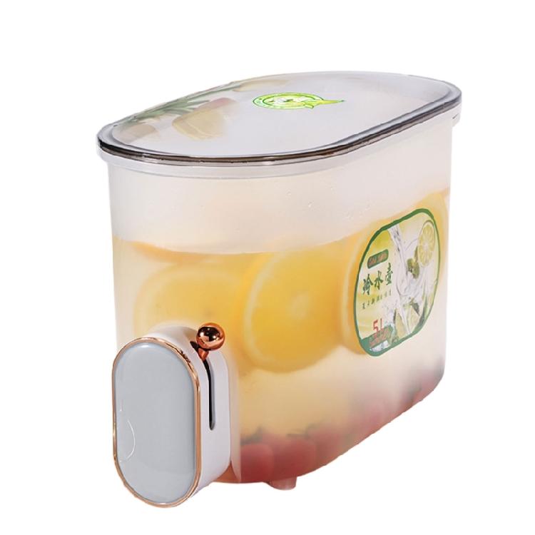 5L Refrigerator Cold Beverage Dispensers Container with Tap & Lid for Fridges золотий/сірий колір
5L Refrigerator Cold Beverage Dispensers Container with Tap & Lid for Fridges золотий/сірий колір