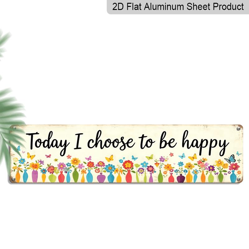 2D Flat, 1pc Vintage Today I Choose To Be Happy Aluminium Decorative Sign - Retro Hanging Decor with Spring Garden Butterfly & Flower Vase Design 40cm x 10cm
2D Flat, 1pc Vintage Today I Choose To Be Happy Aluminium Decorative Sign - Retro Hanging Decor with Spring Garden Butterfly & Flower Vase Design 40cm x 10cm