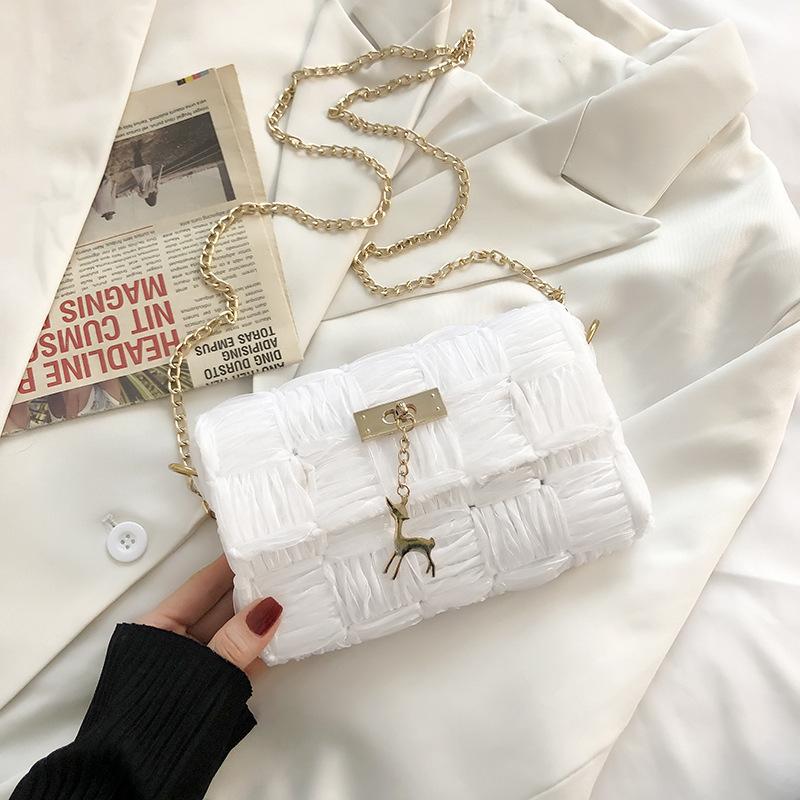 Women s bag new versatile DIY snow yarn woven bag handmade material bag fashion chain shoulder messenger bag bag белый
Women s bag new versatile DIY snow yarn woven bag handmade material bag fashion chain shoulder messenger bag bag белый