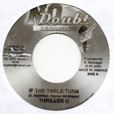 7inch Record THRILLER U - If The Table Turn NONE No Doubt Record 2005 Jamaica Reggae, Ska & Dub Used
7inch Record THRILLER U - If The Table Turn NONE No Doubt Record 2005 Jamaica Reggae, Ska & Dub Used
