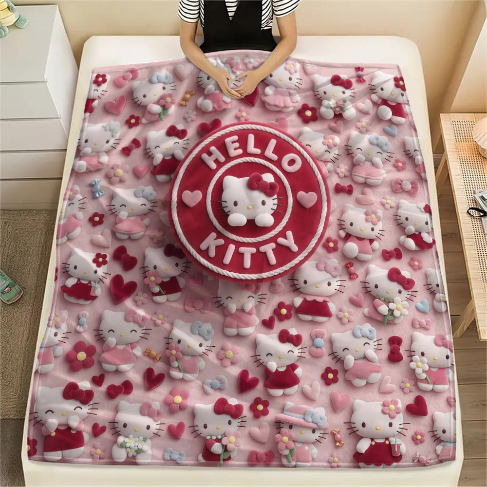 1 шт. Фланелевое одеяло с милым принтом Hello Kitty, Высокое качество, Для всех сезонов, Декор для дома, Тепло и уют, Идеально для рождественских подарков 80cm x 120cm
1 шт. Фланелевое одеяло с милым принтом Hello Kitty, Высокое качество, Для всех сезонов, Декор для дома, Тепло и уют, Идеально для рождественских подарков 80cm x 120cm