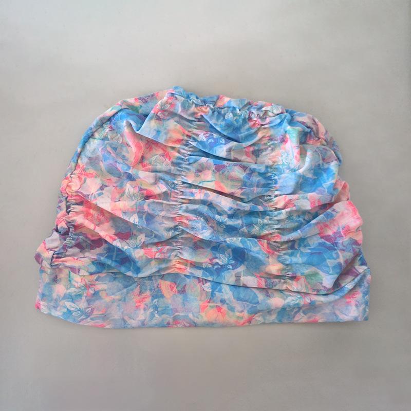 Летняя женская шапочка для плавания с принтом, женская, не сдавливающая голову, высокоэластичная, удобная шапочка для плавания, взрослая спортивная шапочка