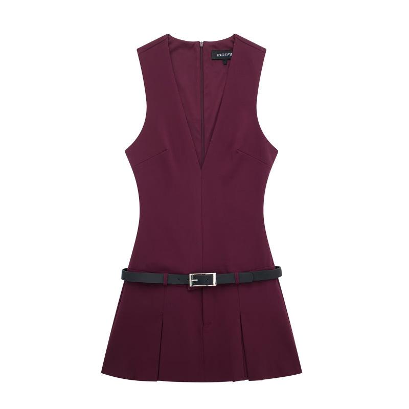 Autumn Fashion Pleated Dress with Belt for Women - European & American Style S красный/фиолетовый
Autumn Fashion Pleated Dress with Belt for Women - European & American Style S красный/фиолетовый