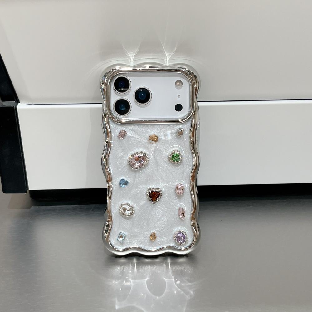 Niche advanced induction electroplating silver wavy pattern three-dimensional color love gemstone suitable for Apple 17ProMax mobile phone case iPhone 17promax
Niche advanced induction electroplating silver wavy pattern three-dimensional color love gemstone suitable for Apple 17ProMax mobile phone case iPhone 17promax