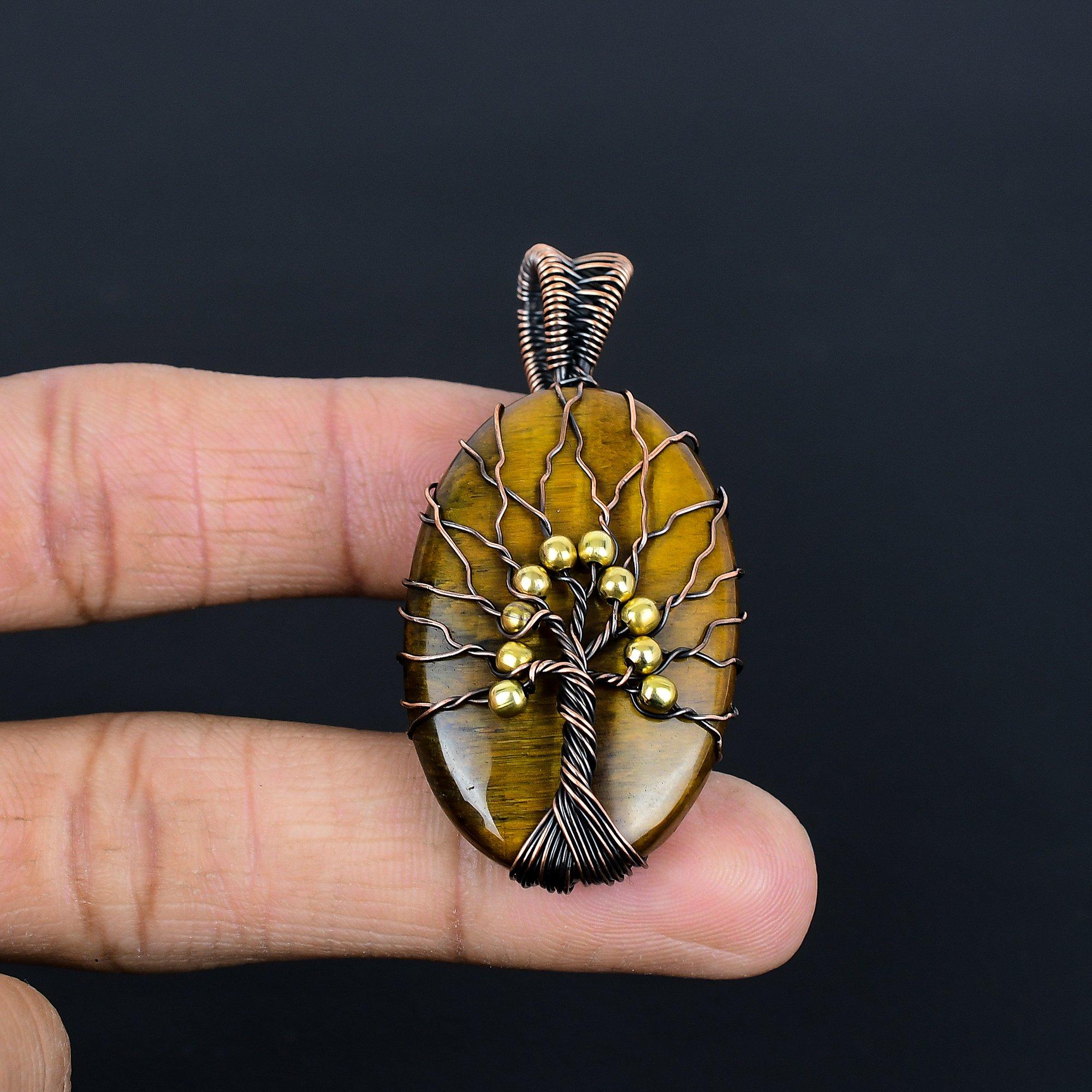 Tree Of Life Tiger s Eye 999 Copper Wire Wrapped Pendant, Handmade Gemstone Pendant , Gift For Mom Antique Jewelry 2.44 Inches
Tree Of Life Tiger s Eye 999 Copper Wire Wrapped Pendant, Handmade Gemstone Pendant , Gift For Mom Antique Jewelry 2.44 Inches