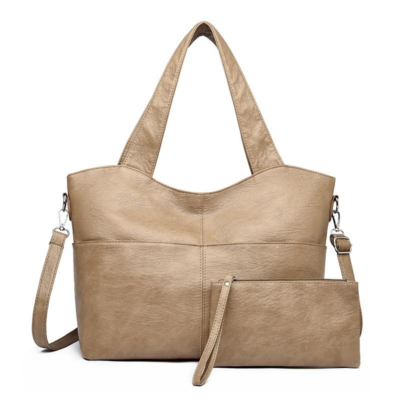 Женская сумка через плечо, большая вместительная сумка для мамы, мягкая кожаная сумка с портмоне, сумка через плечо для женщин хаки
Женская сумка через плечо, большая вместительная сумка для мамы, мягкая кожаная сумка с портмоне, сумка через плечо для женщин хаки