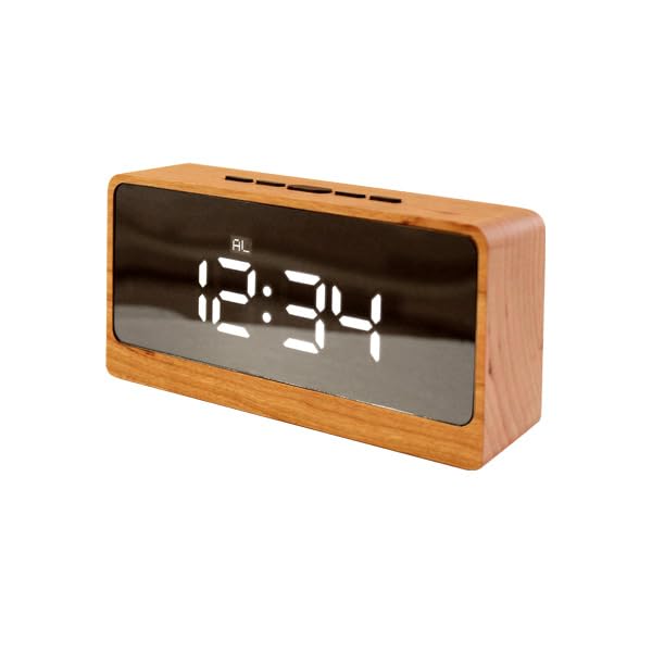A fantastical wooden digital mirror clock where the digital clock appears to float in the Mirror Clock - (cherry) mirror. Вишня
A fantastical wooden digital mirror clock where the digital clock appears to float in the Mirror Clock - (cherry) mirror. Вишня
