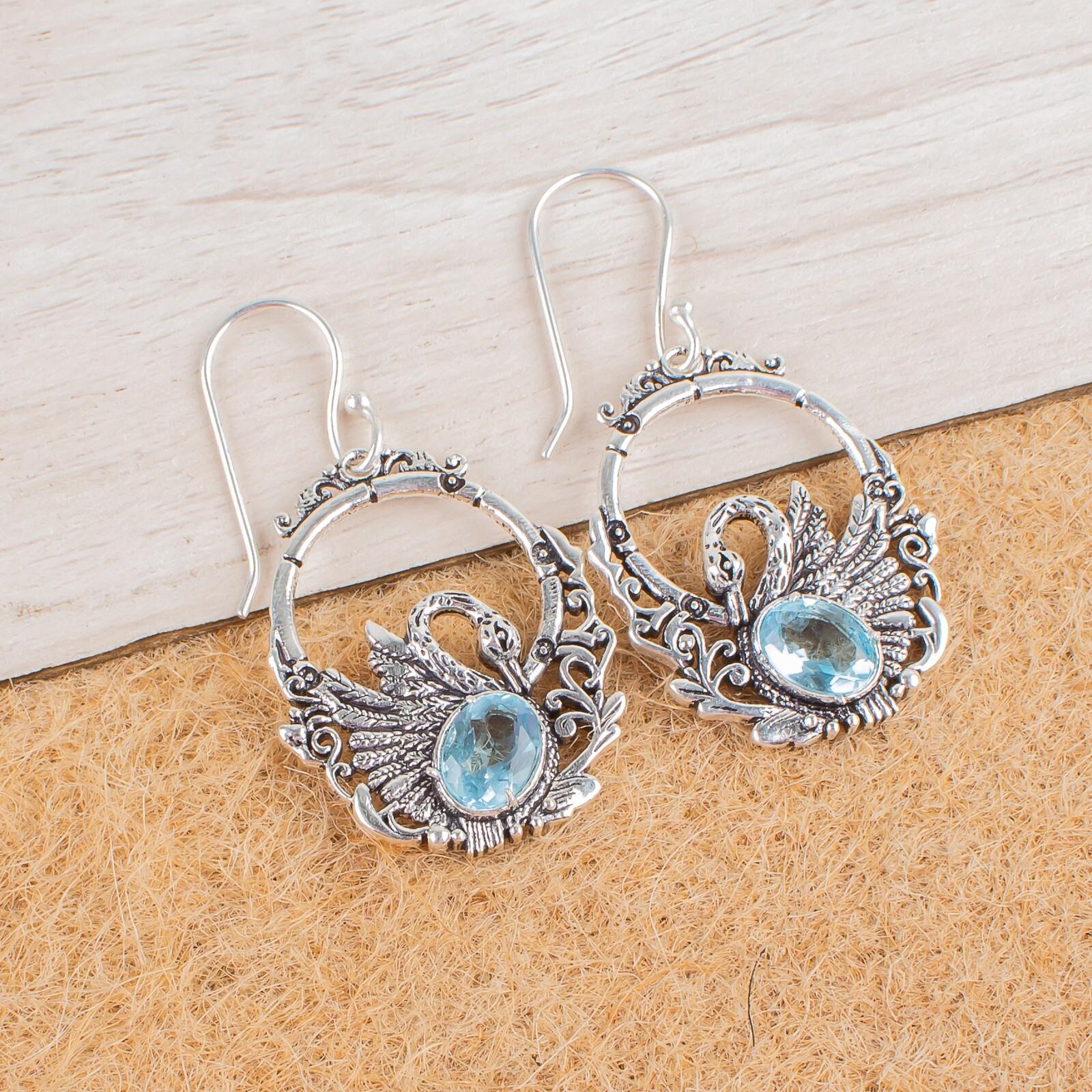 Sky Blue Topaz Gemstone 925 Sterling Silver Jewelry Drop/Dangle Earrings 1.64 CE-2-17
Sky Blue Topaz Gemstone 925 Sterling Silver Jewelry Drop/Dangle Earrings 1.64 CE-2-17