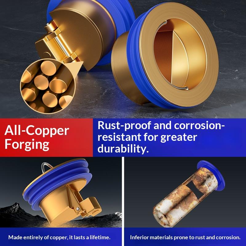 Brass Drain Plug One Way Valve Drop-In, Shower Floor Drain Backflow Preventer, Anti-Odor Shower Drain Plug, Shower Stopper 1PCS
Brass Drain Plug One Way Valve Drop-In, Shower Floor Drain Backflow Preventer, Anti-Odor Shower Drain Plug, Shower Stopper 1PCS