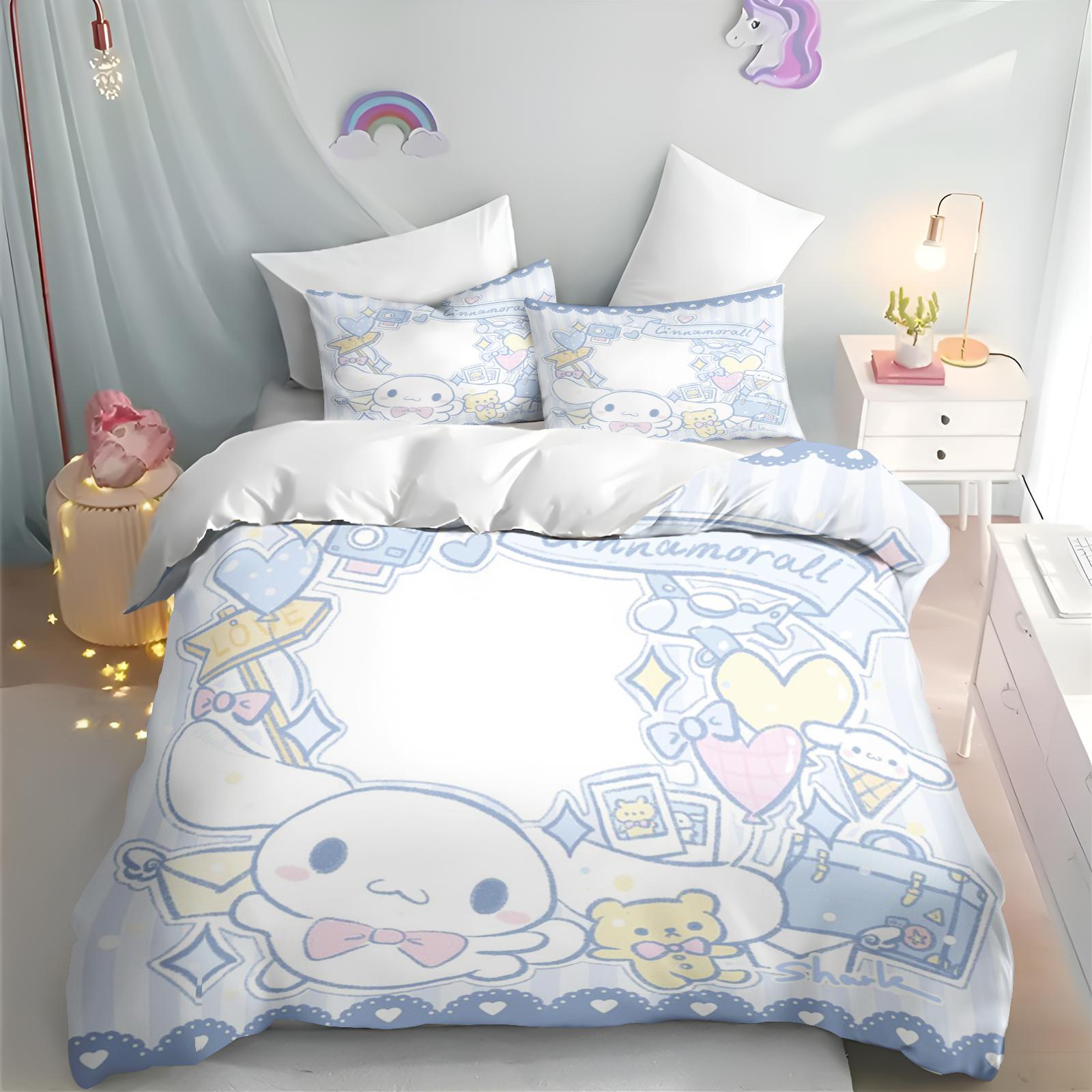 Cinnamoroll Duvet Cover Cartoon Hello Kitty Full Cute Children s Bedroom 100% Polyester Adult Gift 2/3pcs Bedding Set 140x200cm
Cinnamoroll Duvet Cover Cartoon Hello Kitty Full Cute Children s Bedroom 100% Polyester Adult Gift 2/3pcs Bedding Set 140x200cm