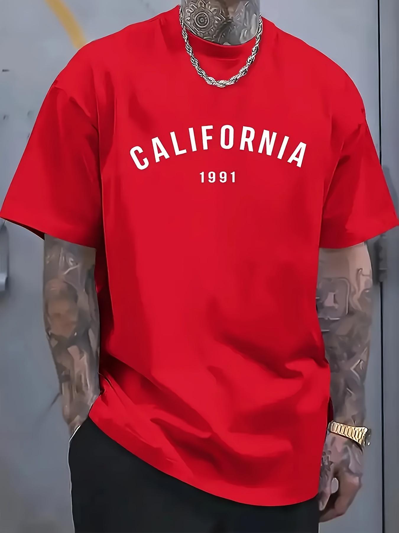 Men s summer 100% pure cotton fashionable casual loose California 1991 printed round neck short sleeved T-shirt top 5XL різнокольоровий
Men s summer 100% pure cotton fashionable casual loose California 1991 printed round neck short sleeved T-shirt top 5XL різнокольоровий