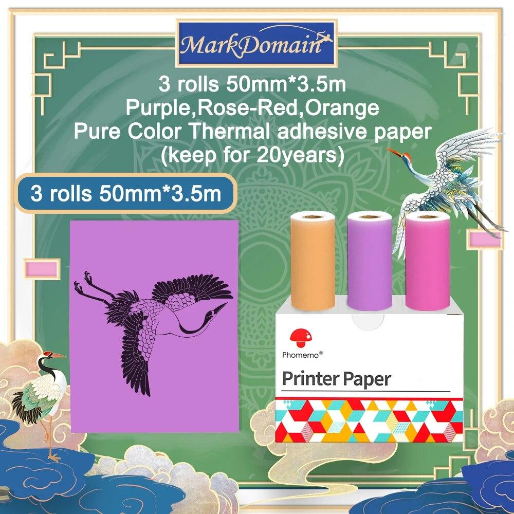 10,5 м, 3/6 рулонов, белая клейкая термобумага, прозрачная термоэтикетка, наклейка на заказ, наклейка для печати, бумага для принтера M02/M03 Style 14