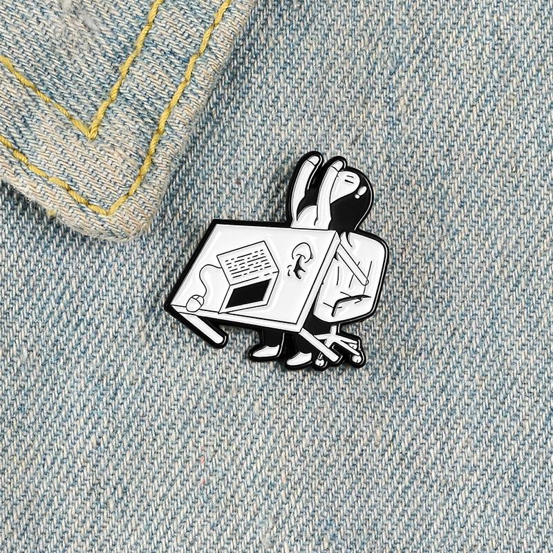 Cartoon Angry Office Girl Desk Pins Staff Enamel Pins Tired of Working Overthrow Desk Badge Funny Jewelry Gift for Office Staff
Cartoon Angry Office Girl Desk Pins Staff Enamel Pins Tired of Working Overthrow Desk Badge Funny Jewelry Gift for Office Staff