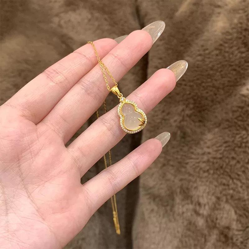 Fu Lu Gourd Necklace: Modern National Tide Clavicle Chain Choker for Women золотий
Fu Lu Gourd Necklace: Modern National Tide Clavicle Chain Choker for Women золотий