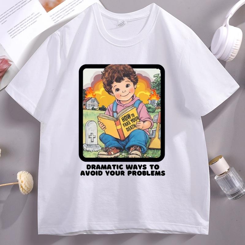Funny Graphic T Shirts Retro How To Fake Your Dead Dark Humor T-shirt Unisex Women Soft Short Sleeve Round Neck Tshirt Streetwear 4XL
Funny Graphic T Shirts Retro How To Fake Your Dead Dark Humor T-shirt Unisex Women Soft Short Sleeve Round Neck Tshirt Streetwear 4XL