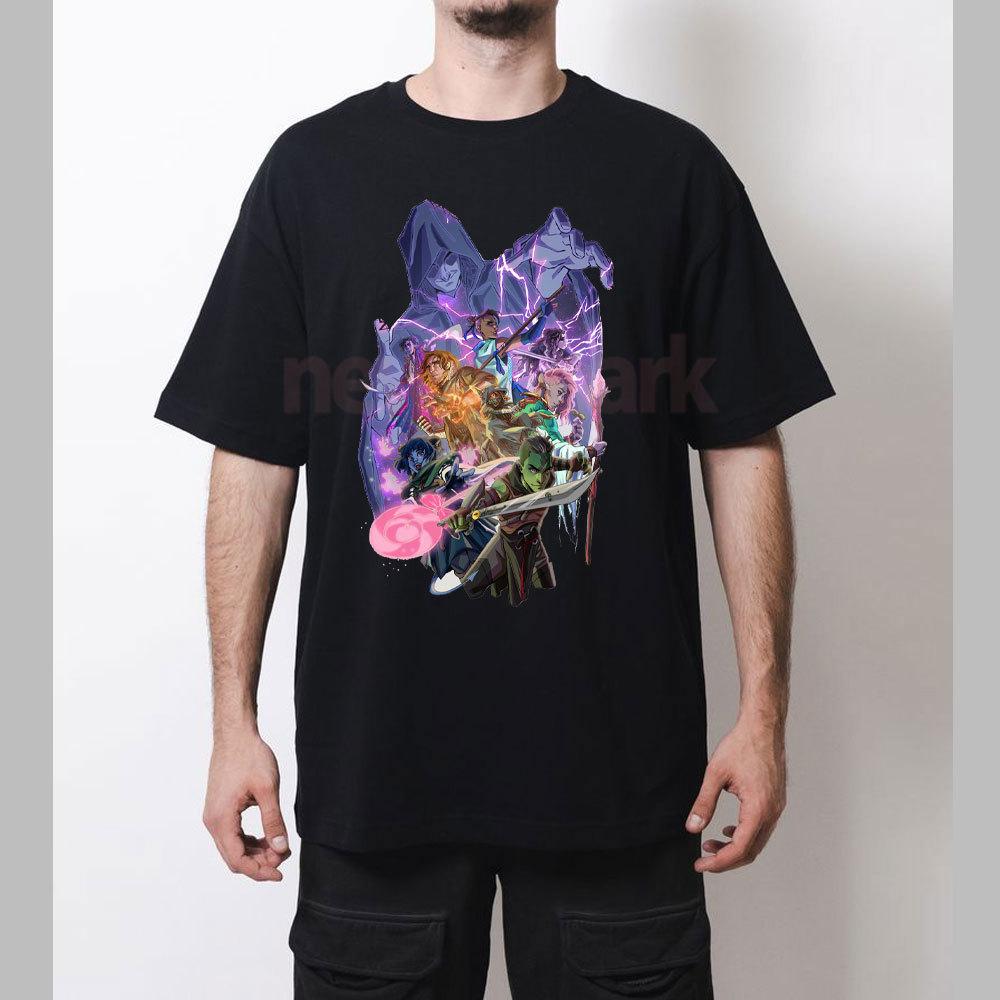 Adventure Animation Cartoon The Mighty Nein Graphic T Shirts Woman Man Casual Fashion Outdoors Cotton T Shirt Ropa De Hombre 4XL
Adventure Animation Cartoon The Mighty Nein Graphic T Shirts Woman Man Casual Fashion Outdoors Cotton T Shirt Ropa De Hombre 4XL