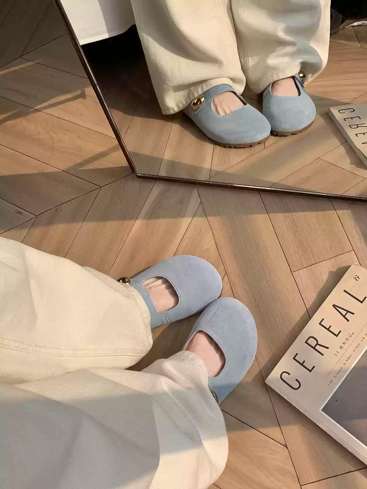 ~ Height increase of 5cm~ Small golden bean round head soft cute Mary Jane half slippers female summer 40
~ Height increase of 5cm~ Small golden bean round head soft cute Mary Jane half slippers female summer 40