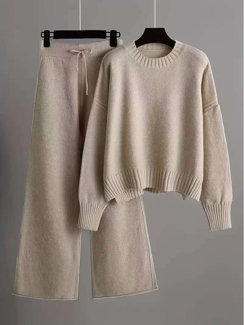 Women s Round Neck Drop Shoulder Pullover & Wide Leg Pants Set Small абрикосовий
Women s Round Neck Drop Shoulder Pullover & Wide Leg Pants Set Small абрикосовий