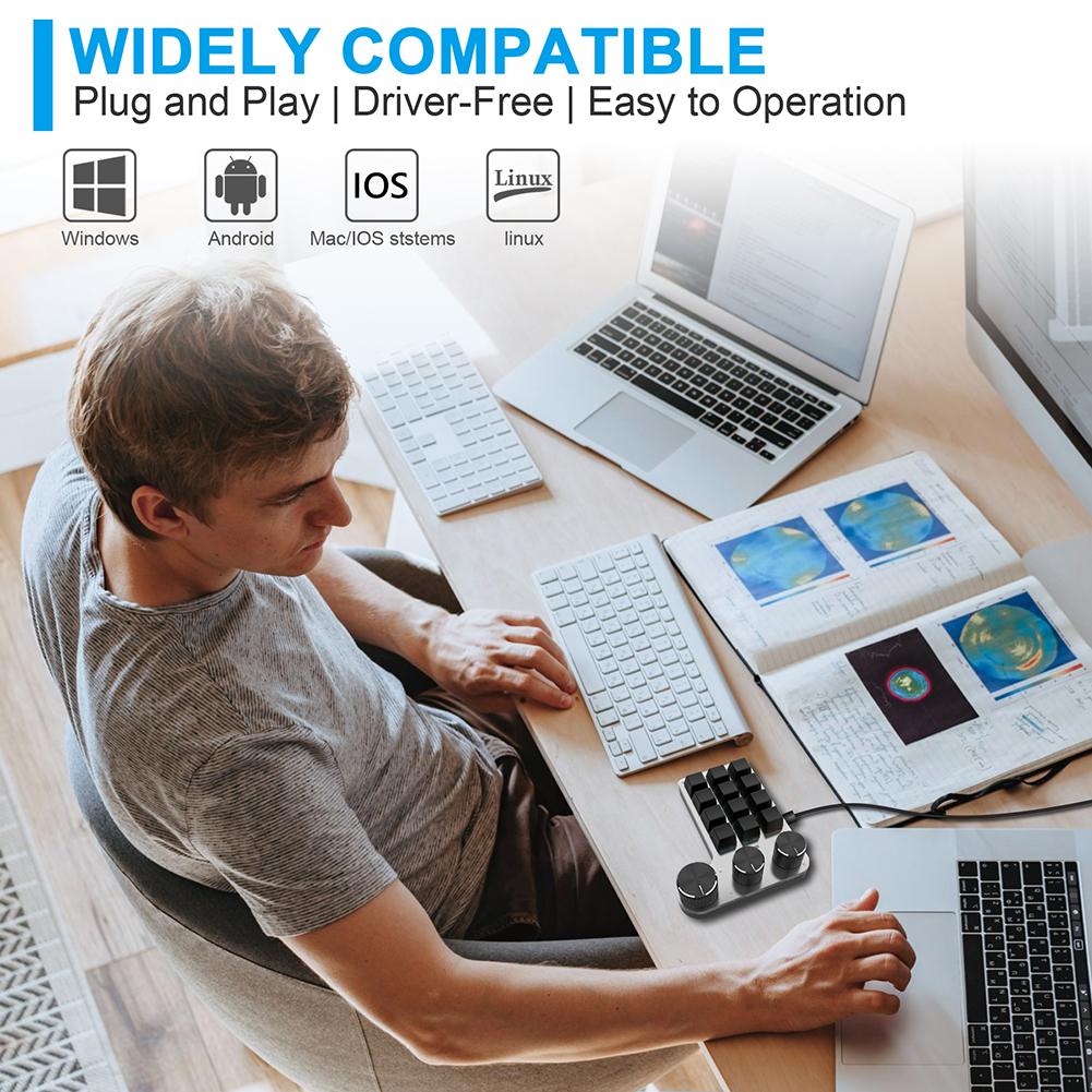 Bluetooth Programmable Custom 12/3 4 Key Knob RGB Customized Keyboard 7 Colors Light Hot Swap Shortcut Key for PC Macbook Laptop
Bluetooth Programmable Custom 12/3 4 Key Knob RGB Customized Keyboard 7 Colors Light Hot Swap Shortcut Key for PC Macbook Laptop