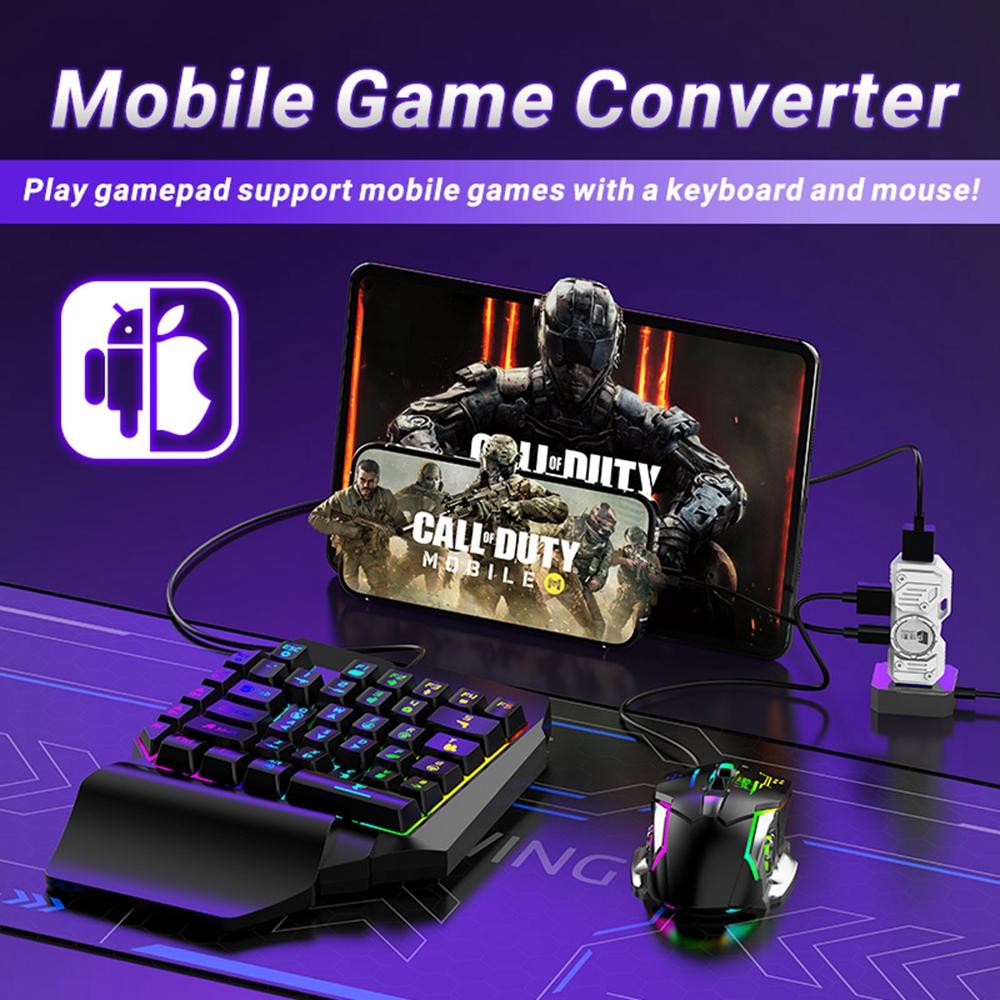 GAMWING M9 5-в-1 Провідний + Сумісний з Bluetooth Двомодовий Конвертер для Мобільних Ігор з Клавіатурою та Мишею
GAMWING M9 5-в-1 Провідний + Сумісний з Bluetooth Двомодовий Конвертер для Мобільних Ігор з Клавіатурою та Мишею